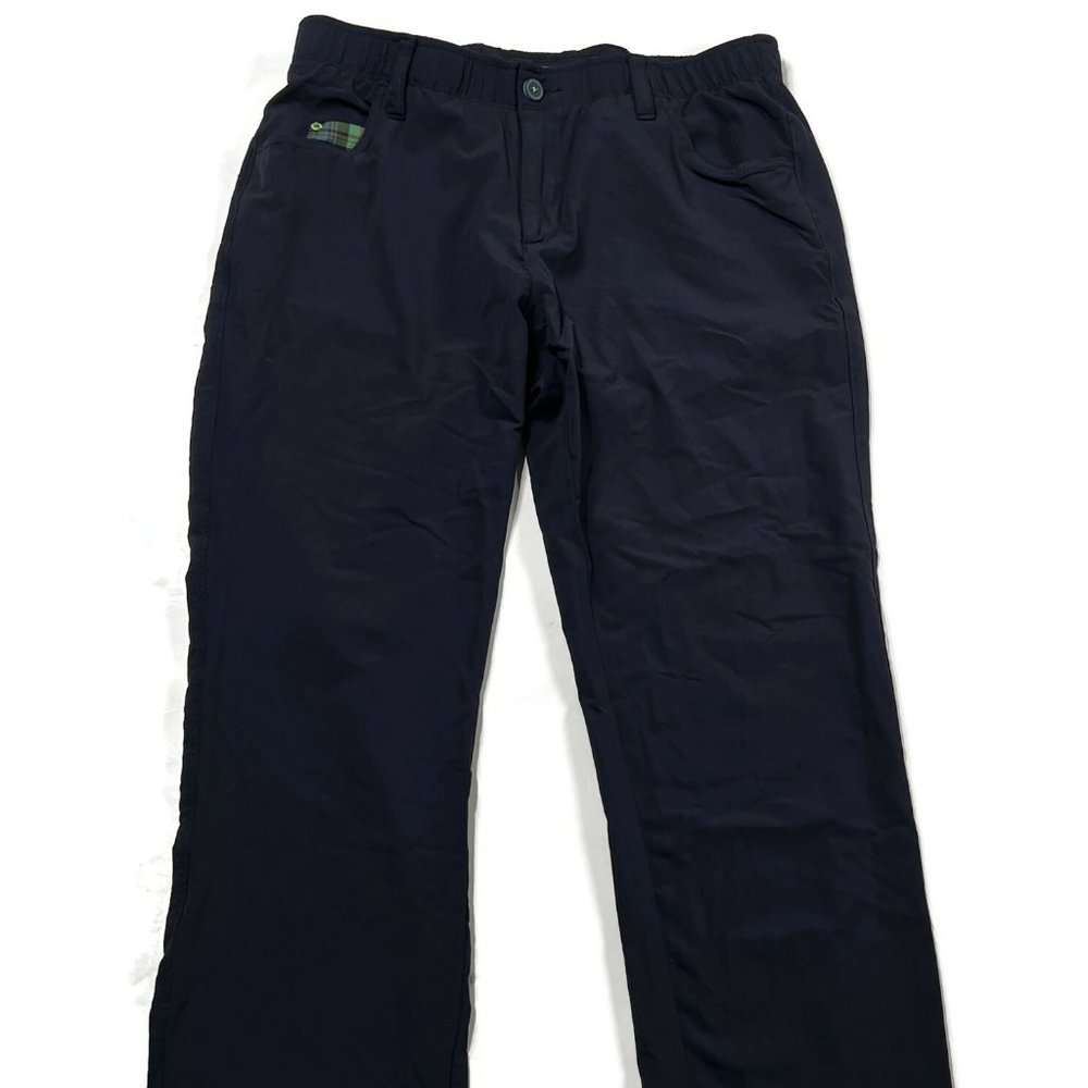 William Bill Murray Golf Pants Mens 32 x 27 Blue Nylon Blend Straight Chino